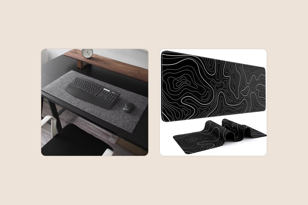 Felt, leather-look or woven: what desk mat material changes