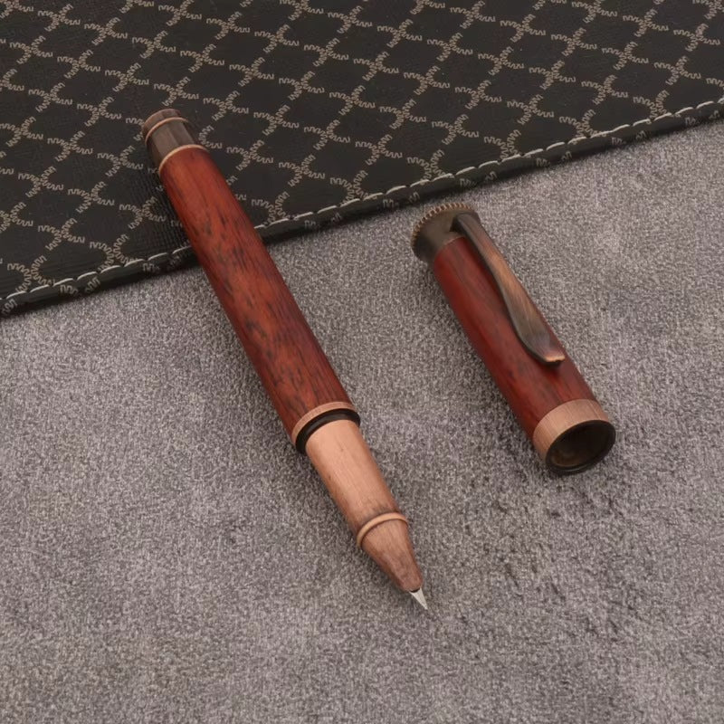 Cozyn Cinnabar Wood & Brass Fountain Pen