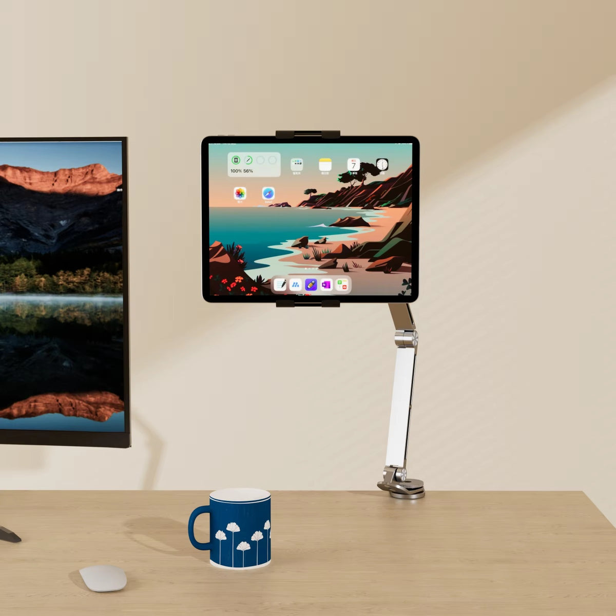 Cozyn Cobalt 3-Arm Clamp Tablet Holder