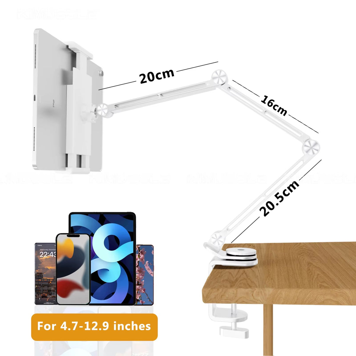 Cozyn Cobalt 3-Arm Clamp Tablet Holder