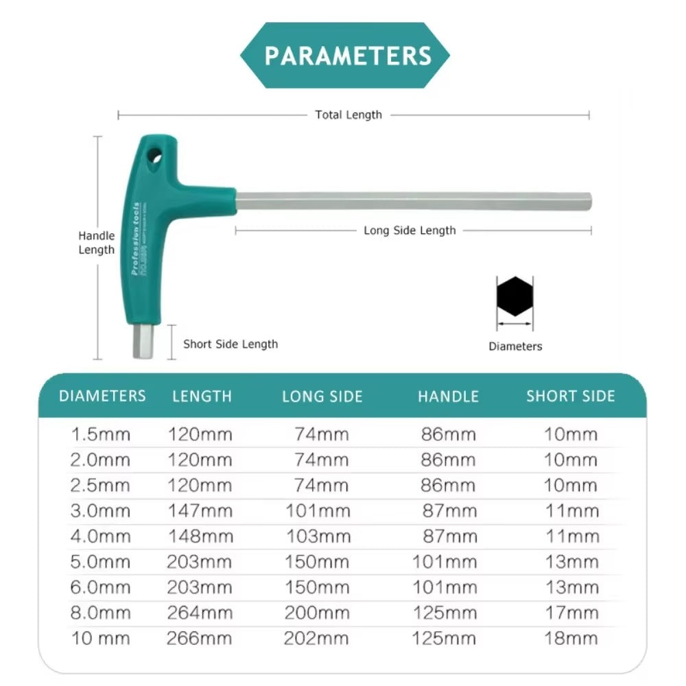 Cozyn Diorite CR-V T-Handle Allen Key Set