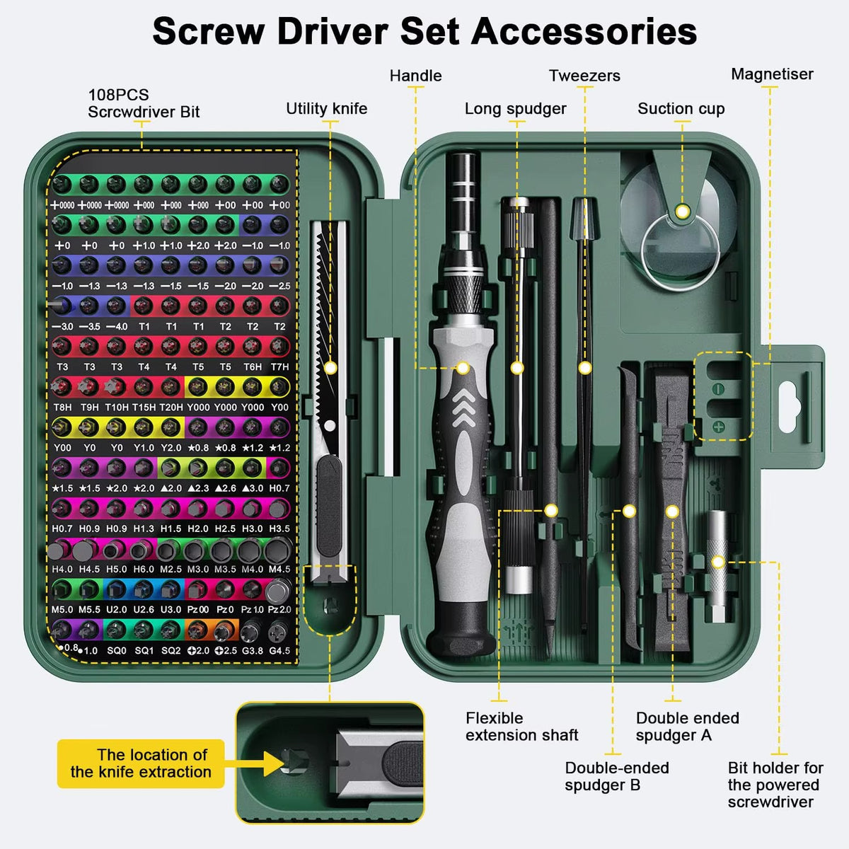 Cozyn Flint 132-Piece Precision Screwdriver Kit