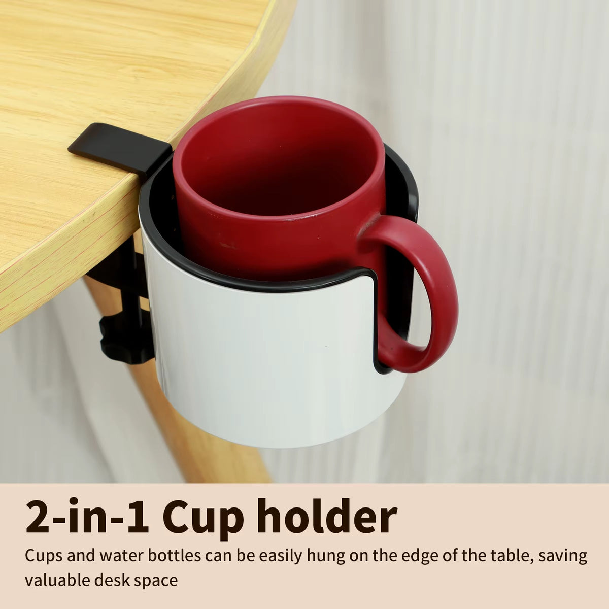 Cozyn Ledge Clamp-On Cup & Headphone Holder