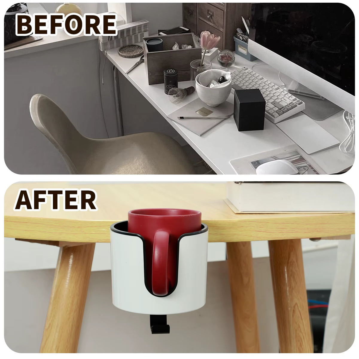 Cozyn Ledge Clamp-On Cup & Headphone Holder