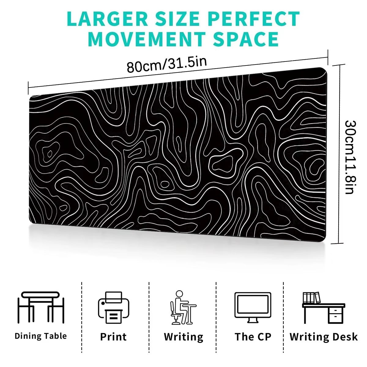 Cozyn Moraine Topographic Desk Mat