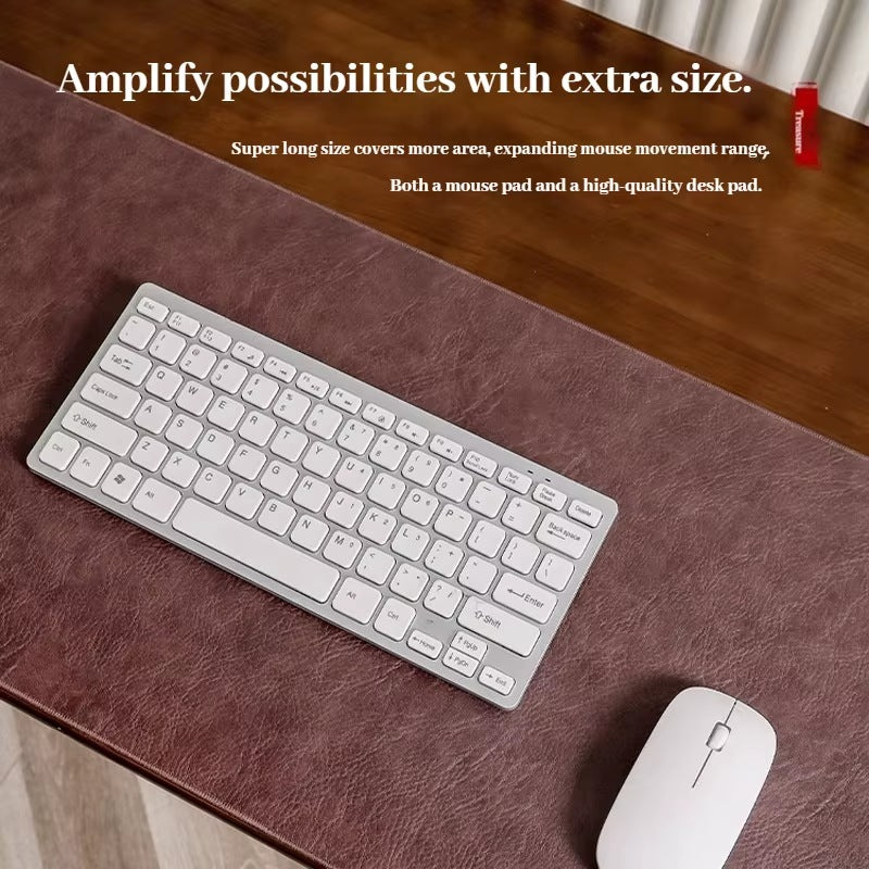 Cozyn Ochre Vintage Leather-Look Desk Mat