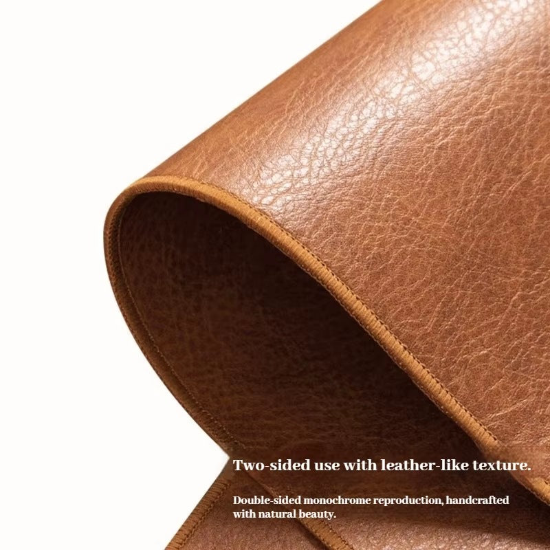 Cozyn Ochre Vintage Leather-Look Desk Mat
