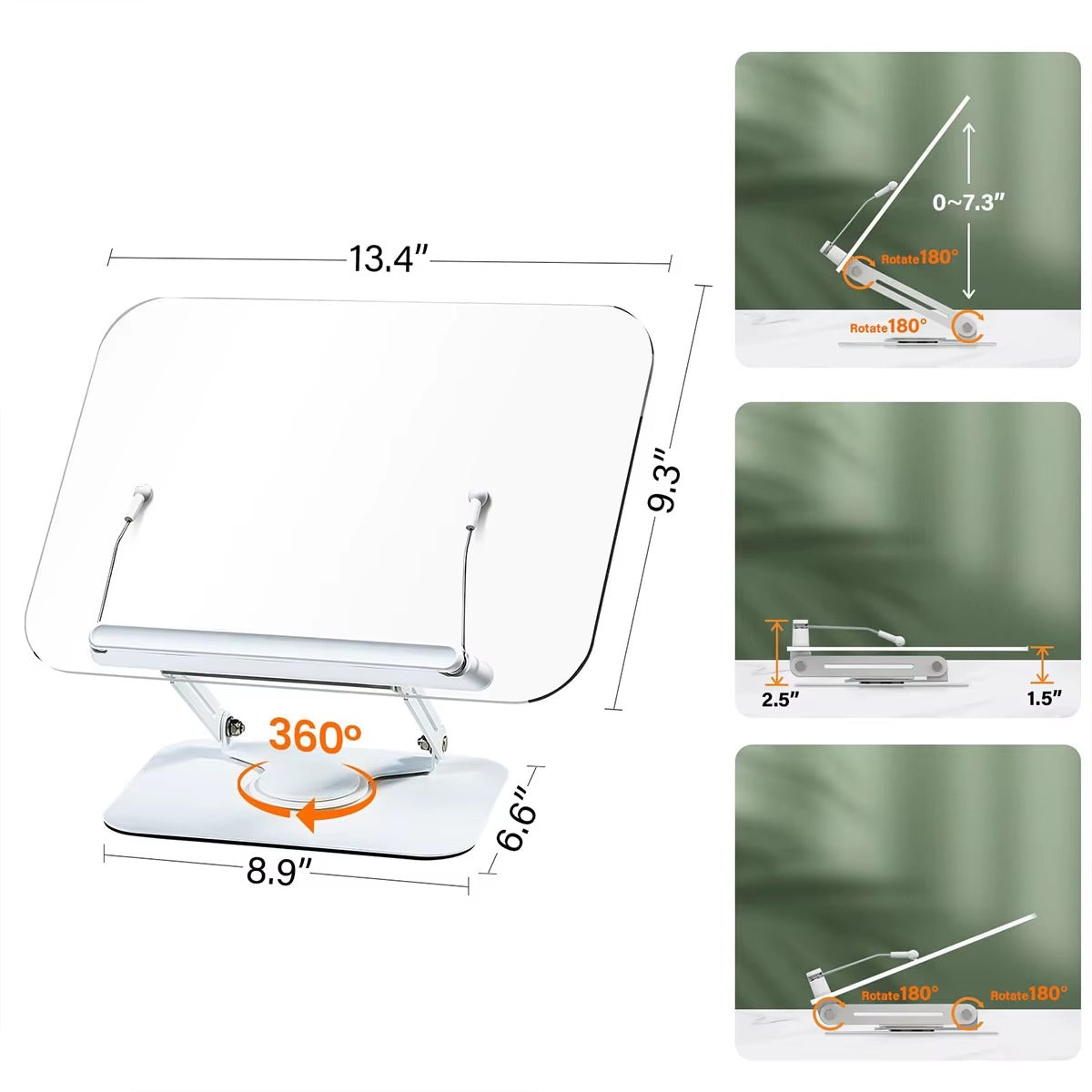 Cozyn Opal 360° Acrylic Book Stand